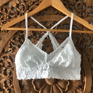 Aerie White Lace Bralette, EUC